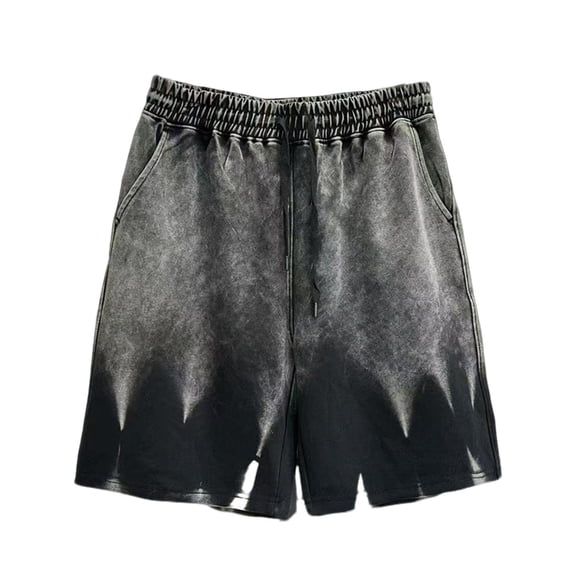 Ceisia Men's Vintage Washed Cotton Casual Shorts with Elastic Drawstring Waist & Pockets Gifts