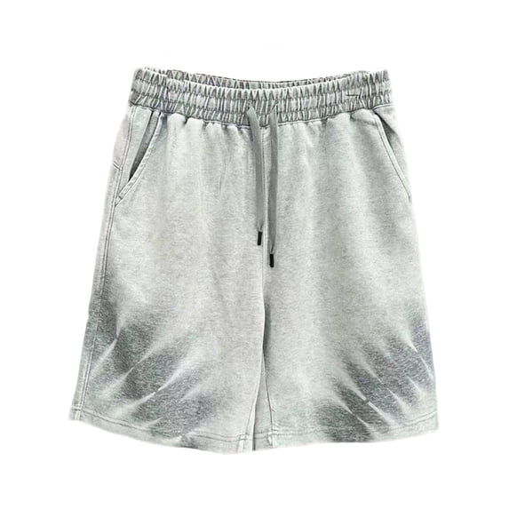 Ceisia Men's Vintage Washed Cotton Casual Shorts with Elastic Drawstring Waist & Pockets Gifts