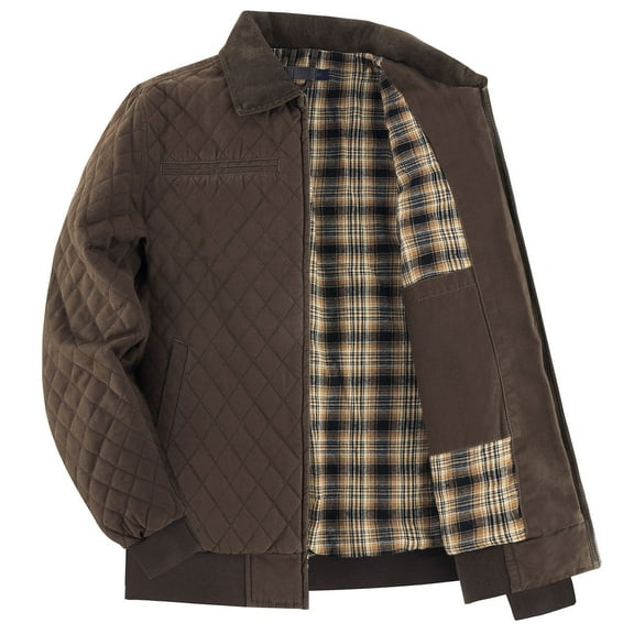 Ceisia Men's casual solid color zipper coat long sleeve outerwear Gift