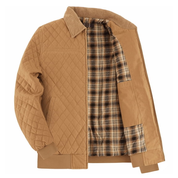 Ceisia Men's casual solid color zipper coat long sleeve outerwear Gift