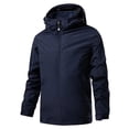 thumbnail image 1 of Ceisia Relaxed Fit Men's Fleece-Lined Hooded Windproof Waterproof Jacket Gift, 1 of 6