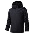 thumbnail image 1 of Ceisia Relaxed Fit Men's Fleece-Lined Hooded Windproof Waterproof Jacket Gift, 1 of 6
