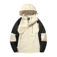 thumbnail image 1 of Ceisia Relaxed Fit Men's Hooded Color-Block Windproof Waterproof Jacket Gift, 1 of 8