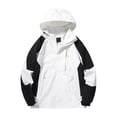 thumbnail image 1 of Ceisia Relaxed Fit Men's Hooded Color-Block Windproof Waterproof Jacket Gift, 1 of 8