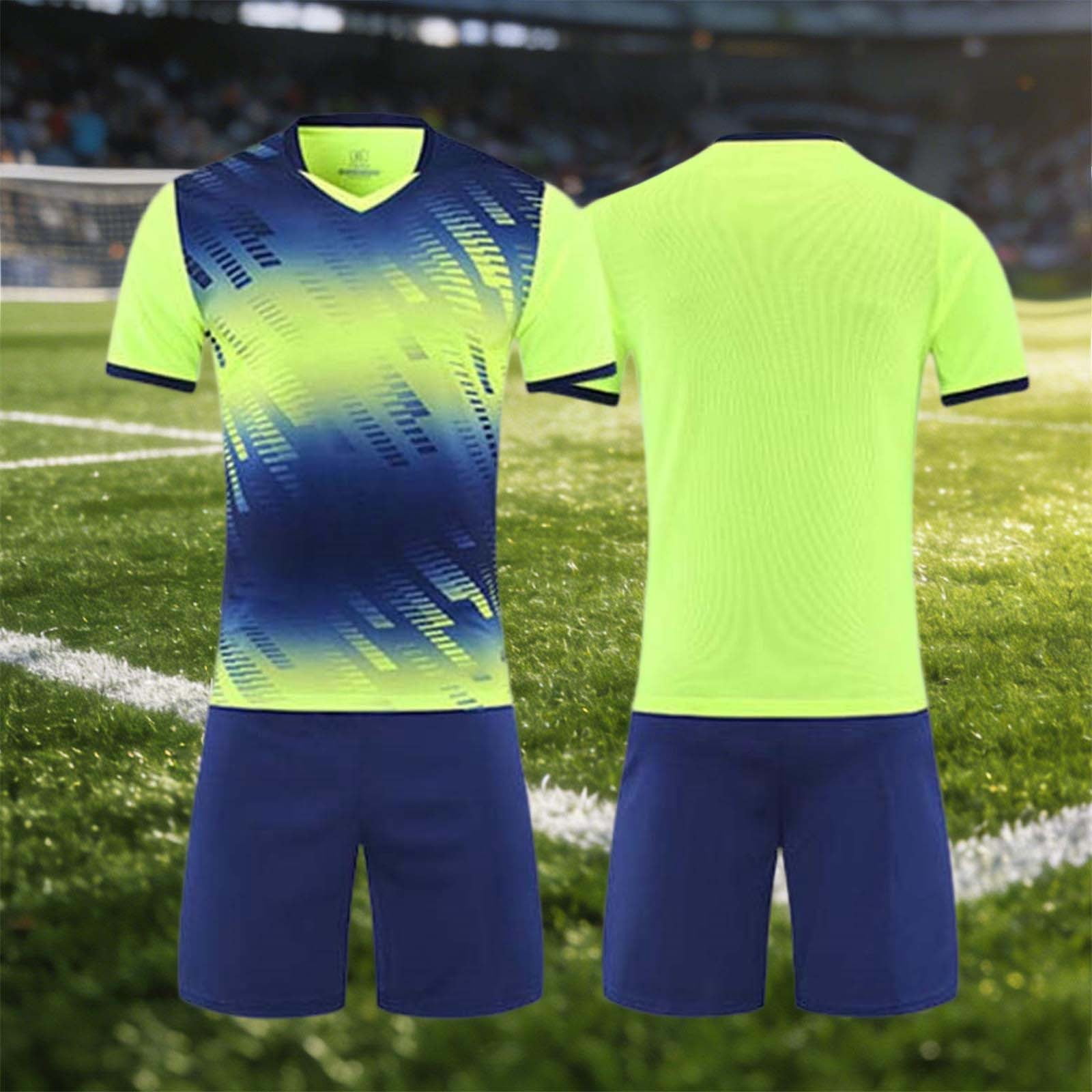 Ceisia Soccer Jersey and Shorts Set with Abstract Gradient Pattern ...