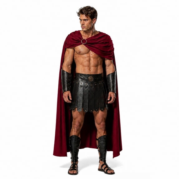 Ceisia Spartan Warrior Cosplay Cloak Ancient Roman Cape Halloween Role Play Costume Cloak For Party Performance Gift