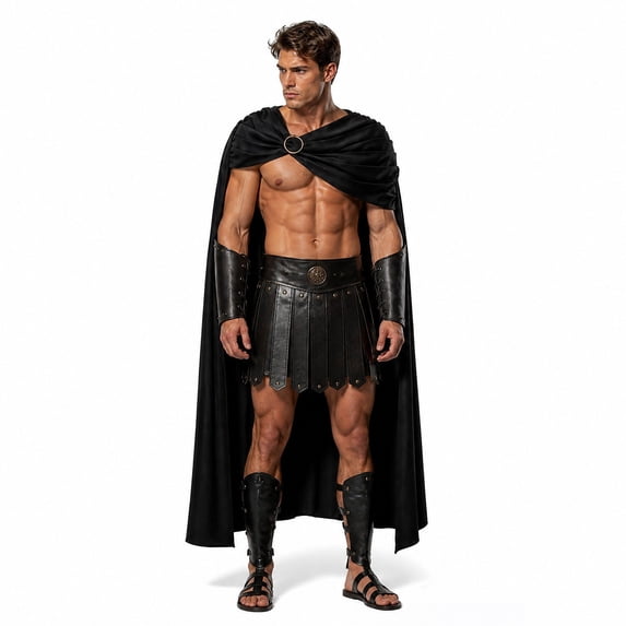Ceisia Spartan Warrior Cosplay Cloak Ancient Roman Cape Halloween Role Play Costume Cloak For Party Performance Gift