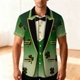 thumbnail image 1 of Ceisia St. Patrick's Day Men's Unisex Hawaiian Shirt | Summer Beach Casual Short Sleeve Button Down Gift Printed Top, 1 of 5