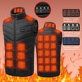 thumbnail image 1 of Ceisia Unisex Regular-Fit Stand-Collar Full-Zip 28-Zone Heated USB-Charging Sleeveless Vest Gift, 1 of 9
