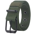 thumbnail image 1 of Ceisia Unisex Single Row Pin Buckle Canvas Belt Heavy-Duty Nylon Webbing Adjustable Casual Outdoor Waist Belt 3.5cm Width Gifts for Father, 1 of 4