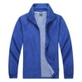 thumbnail image 1 of Ceisia Unisex Stand Collar Full Zip Lightweight Windbreaker Mesh Lined Casual Outdoor Jacket Multiple Solid Colors (Blue M) Gift, 1 of 4