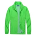 thumbnail image 1 of Ceisia Unisex Stand Collar Full Zip Lightweight Windbreaker Mesh Lined Casual Outdoor Jacket Multiple Solid Colors (Green XL) Gift, 1 of 4
