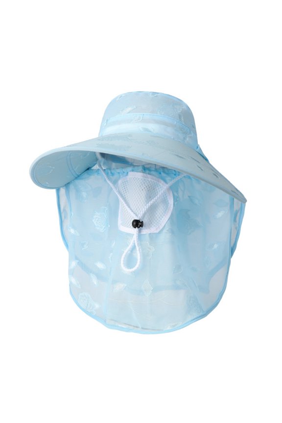 Unisex Sun Protection Bucket Hat Full Face Neck Shield Breathable Lace Floral Wide Brim Anti UV Lightweight Outdoor Beach Sun Hat Gifts for Father