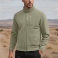 thumbnail image 1 of Ceisia Warm Stretchy Men's Slim Fit Stand-Collar Zip-Up Fleece Jacket Gift, 1 of 4