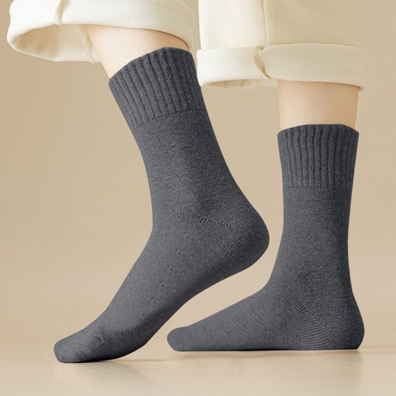 Ceisia Women's Winter Fleece Lined Mid Calf Socks Thermal Warm Sleep Socks Gift