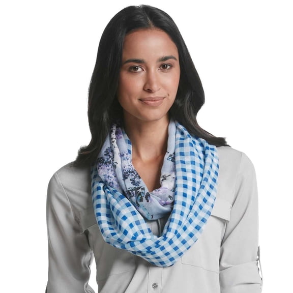 Cejon Gingham & Floral Mixed Print Infinity Loop, Neural