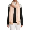 thumbnail image 1 of Cejon Ruched Fringe Knit Scarf, 1 of 4