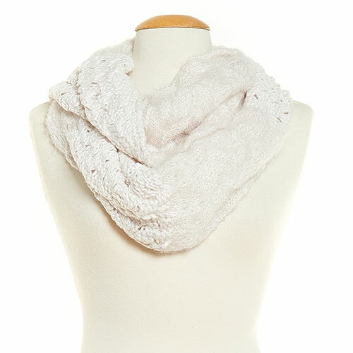 Cejon Solid Waves Infinity Scarf , Ivory MSRP $38