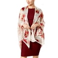 thumbnail image 1 of Cejon Women’s Holiday Romance Oversized Wrap (Ivory, One Size), 1 of 3