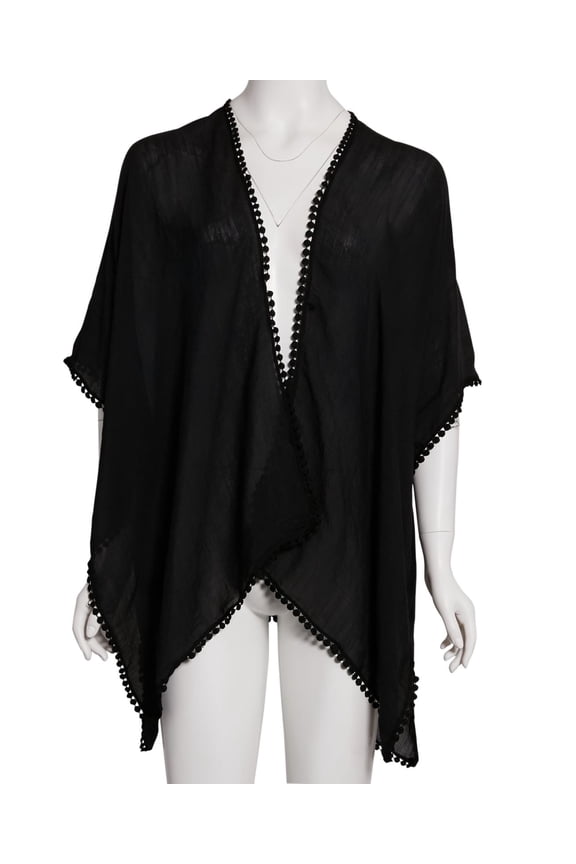 Womens Lace Insert Topper, Black, One Size