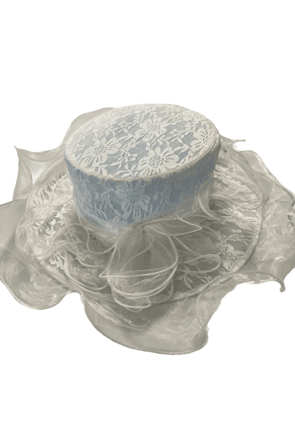 Womens Ivory Dress Church Derby Ornate Hat One Size