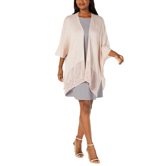 Cejon Womens Metallic Pointelle-border Evening Wrap Ivory/gold One Size