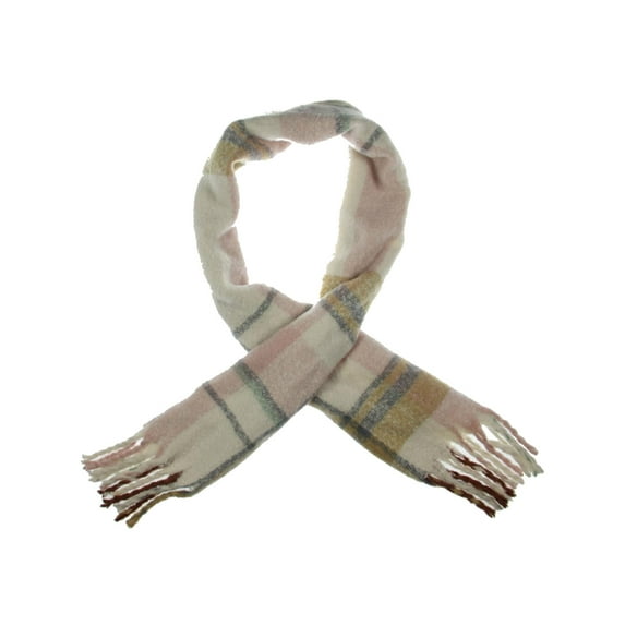 Cejon Women's Spacious Plaid Blanket Wrap Pink Size Regular