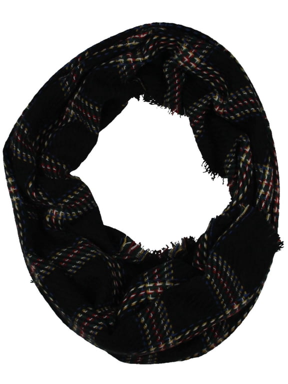 Womens Wool Blend Blanket Wrap Black O/S