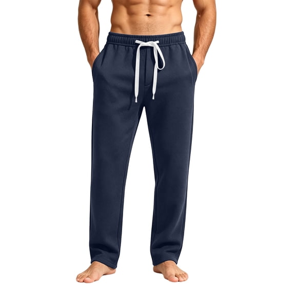 Cekizud Big and Tall Men's Straight Leg Sweatpants with Pockets Loose Drape Sporty and Casual Pants, S-5XL
