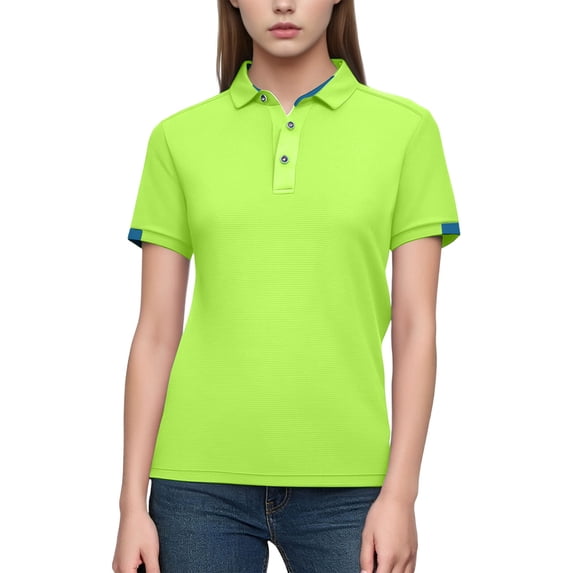 Cekizud Blouses for Women Casual 3 Buttons Golf Shirts Short Sleeve Quick Dry Work Athletic Top,Sizes S-4XL