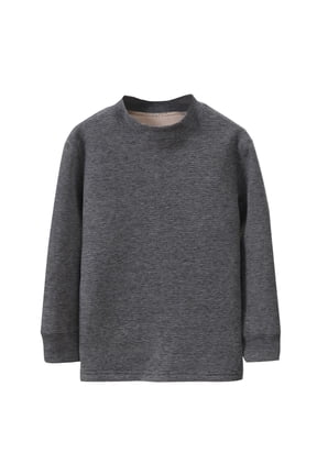 Girls Winter Solid Color Half High Collar Base Shirt Thick Knitted Fleece Warm Jacket