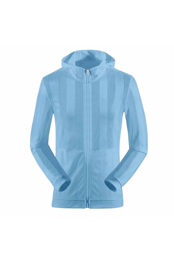 Jackets for Men Mesh Breathable Outdoor Sunscreen Jacket Ultra Thin Loose Fit Hooded Top,Sizes M-5XL
