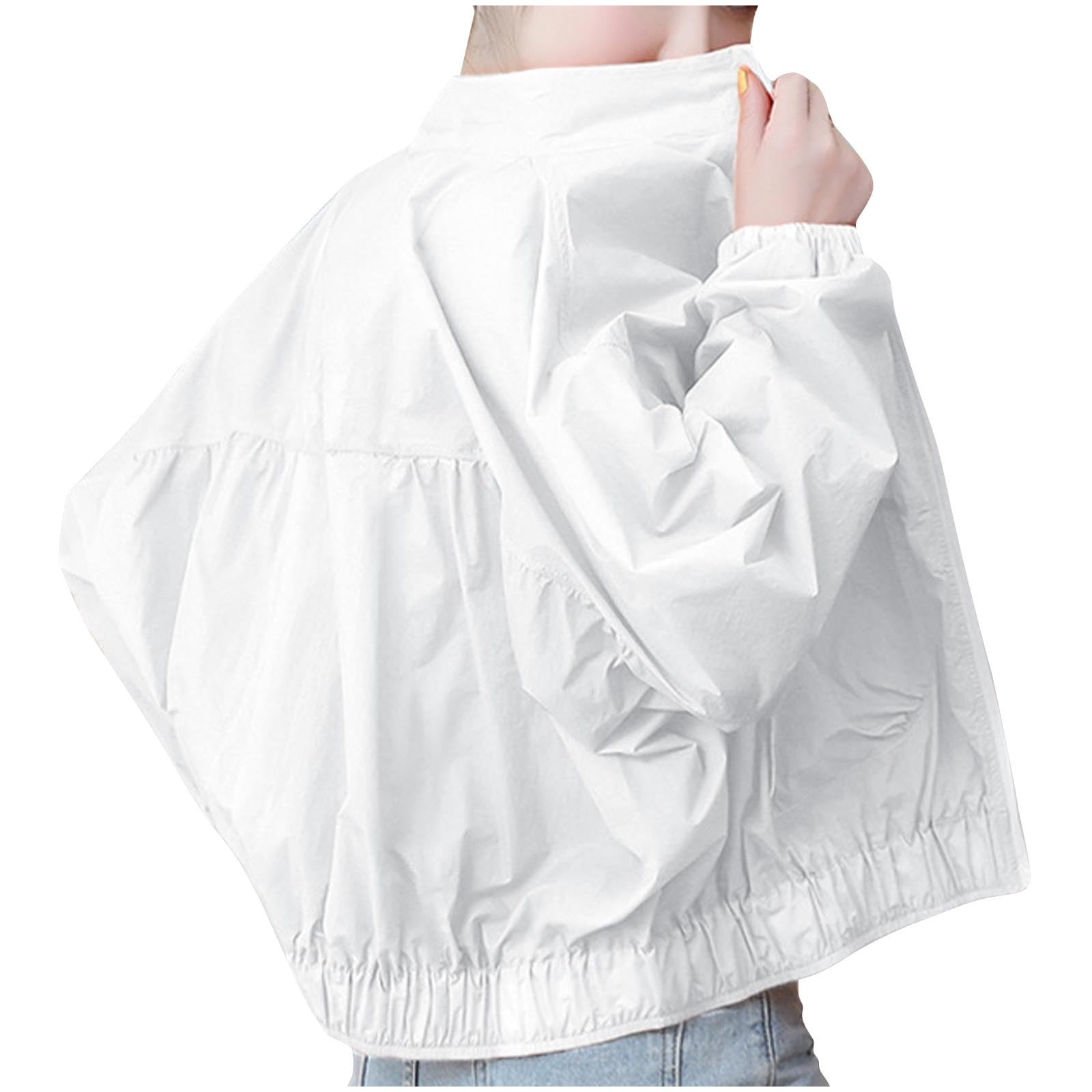 Cekizud Jackets for Women Solid Color Sun Protection Long Sleeve ...