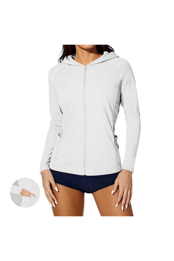 Jackets for Women UPF 50+ Lightweight Sun Protection Jacket with Pockets Casual Workout,Sizes S-2XL
