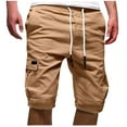thumbnail image 1 of Cekizud Men's Casual Cargo Shorts Classic Stretch Waist Drawstring Outdoor Work Shorts with Pockets,Sizes S-5XL, 1 of 6