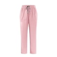 thumbnail image 1 of Cekizud Mens Scrub Pants Drawstring Elastic Waist Multi Pocket Straight Leg Work Pants,Sizes XS-2XL, 1 of 7