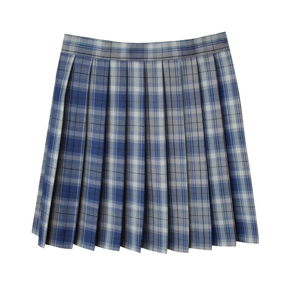 Cekizud Women's Skirts Plaid Vintage Pleated Schoolgirl A Line Skirt,Sizes M-4XL