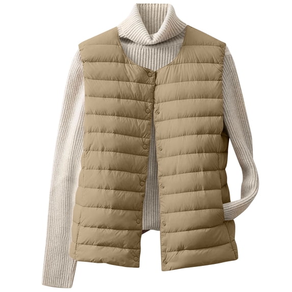 Cekizud Puffer Vest for Women Short Lightweight Down Puffer Jacket Warm Winter Coat Outerwear, XS-2XL