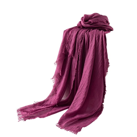 Cekizud Scarves for Women Versatile Solid Thin Gauze Shawl Breathable Summer Neck Cover