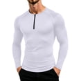 thumbnail image 1 of Cekizud Shirts for Men Half Zip Crew Neck Long Sleeve Slim Fit Baselayer, Sizes S-3XL, 1 of 8