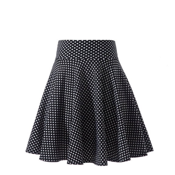 Cekizud Skirts for Women High Waist Polka Dot A-Line Flared Mini Skirt,Sizes S-4XL