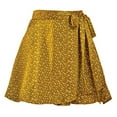 thumbnail image 1 of Cekizud Skirts for Women Polka Dot High Waist Ruffled Ruched Mini Skirts,Sizes S-XL, 1 of 7