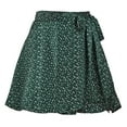 thumbnail image 1 of Cekizud Skirts for Women Polka Dot High Waist Ruffled Ruched Mini Skirts,Sizes S-XL, 1 of 7