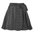 thumbnail image 1 of Cekizud Skirts for Women Polka Dot High Waist Ruffled Ruched Mini Skirts,Sizes S-XL, 1 of 7