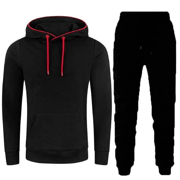 Cekizud Sweatsuits 2 Piece for Men Big and Tall Sports Pullover Hoodie Loose Fit Sweatpants Fall Lounge Sets, M-4XL