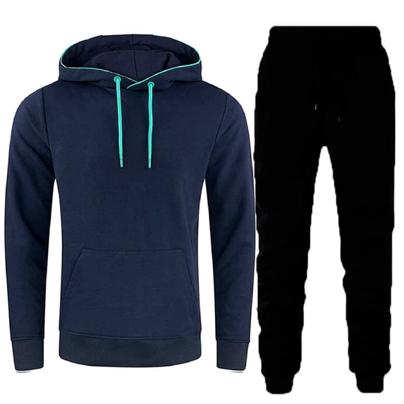 Cekizud Sweatsuits 2 Piece for Men Big and Tall Sports Pullover Hoodie Loose Fit Sweatpants Fall Lounge Sets, M-4XL