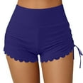 thumbnail image 1 of Cekizud Swim Shorts Women High Waisted Ruched Drawstring Swimsuit Beach Board Bottom,Sizes S-2XL, 1 of 3