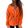 thumbnail image 1 of Cekizud Womens Hoodies Casual Sporty Fashion Hooded Full Zip Long Sleeve Sweatshirt Jacket, Sizes S-2XL, 1 of 5