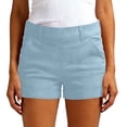thumbnail image 1 of Cekizud Womens Shorts Mid Rise Loose Fit Comfy Summer Casual Rolled Hem Chino Shorts,Sizes S-3XL, 1 of 8