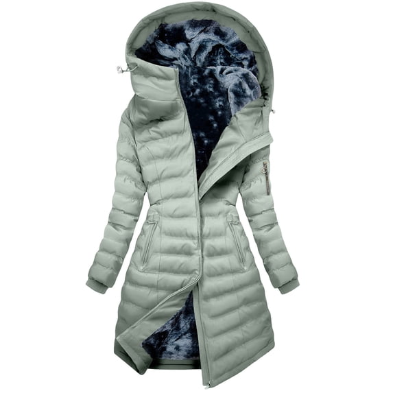 Cekizud Womens Winter Coats Casual Long Parka Coat Loose Fashion Hooded Long Sleeve Winter Outerwear Jackets for Women, S-2XL